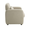 thumbnail image 4 of Taupe Boucle Accent Chair - Modern Living Room Furniture, 32.5" Wide, Plywood Frame, Cozy Pillow Included. Comfortable Reading Nook Chair., 4 of 7