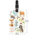 thumbnail image 6 of Square 2Pack PU Leather Cartoon Animals Plants Cruise Luggage Tag with Privacy Cover and Name ID Tag for Travel Handbags Backpacks Luggage Tags, 6 of 6