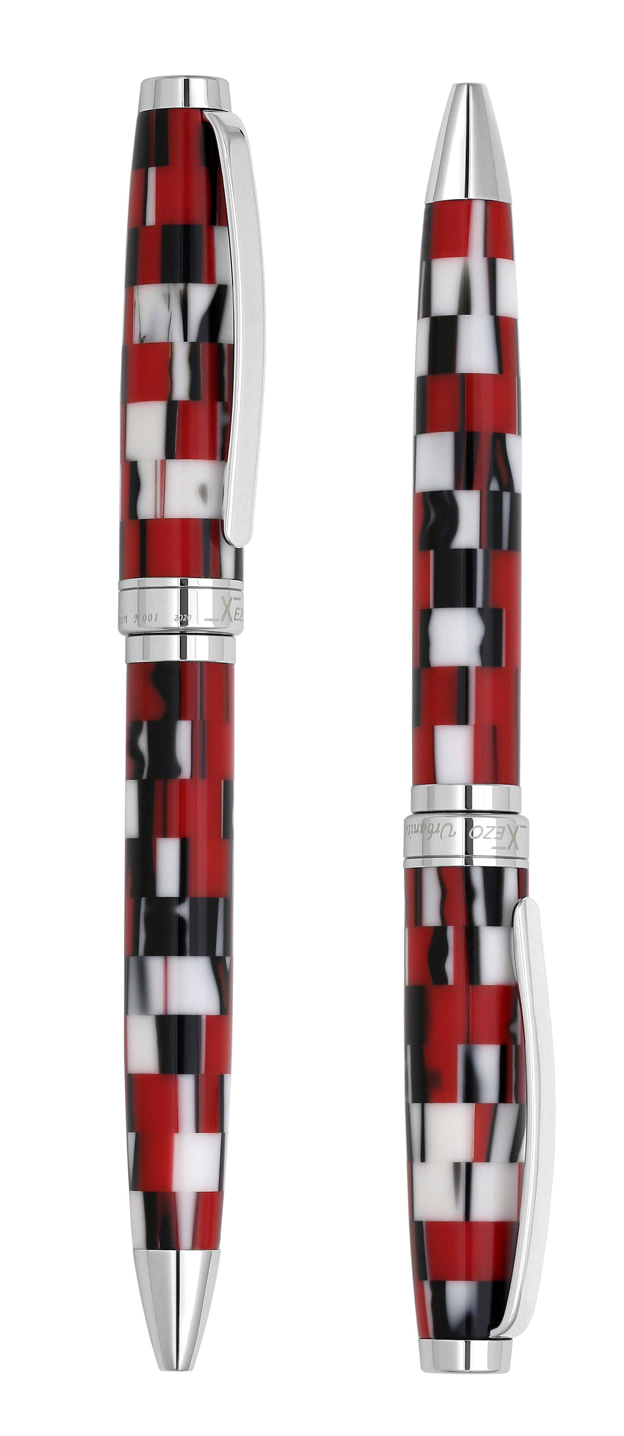 Xezo Urbanite II Acrylic  Brass Ballpoint Pen - Trek Red