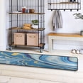 thumbnail image 4 of SKYSONIC 2X6 Feet 3D Blue Marble Runner Rug with Rubber Backing, Gold Fluid Non Slip Entryway Rug Runner Washable Soft Area Rug Carpet for Hallway Bedroom Kitchen Decor, 4 of 6
