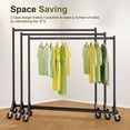 thumbnail image 7 of HOKEEPER 400LBS Commercial Z Base Garment Rack Heavy Duty Clothing Rack Height Adjustable Rolling Clothes Rack for Hanging Clothes Racks on Wheels Portable Z Rack Black, 7 of 7