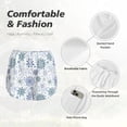 thumbnail image 4 of Balery Retro ice blue snowflakes Pantalones cortos deportivos para mujer con forro y dos bolsillos, elásticos, para entrenamiento, gimnasio, yoga-Small, 4 of 7