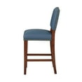 thumbnail image 3 of Comfort Pointe Denver Stationary 26"H Faux Leather Counter Stool in Blue, 3 of 5