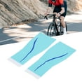 thumbnail image 1 of Calf Compression Sleeve, 1 Pair Calf Compression Sleeve Breathable Lightweight Light Blue Footless Calf Sports Socks For Running Cycling, 1 of 8