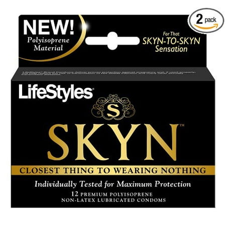 7312 Skyn Non-latex Condoms, 12-count (pack of 2), Closest thing to wearing nothing.