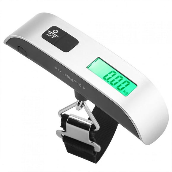 Fdit Mini Balance Électronique Numérique LCD de Taille, Suspendue, Crochet Portable, Pesée. Charge 50 kg, Balance de Poche, Balance Numérique pour Bagages