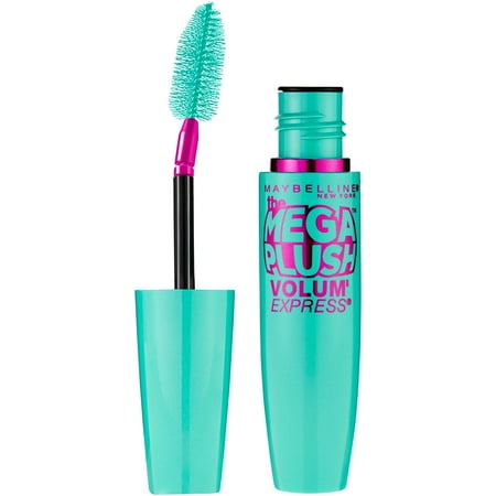 Maybelline Volum' Express The Mega Plush Washable Mascara, Blackest Black, 0.3 fl.