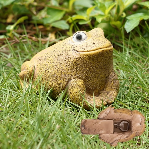 Desktop Decor,Hide A Key Outdoor Key Storage Box For Outside Yard Garden Statues Ornament Indoor Decoration Large Size Spare Holder Frog Model