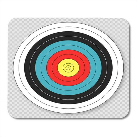 LADDKE Blue Bullseye Target for Archery on Red Hunting Accuracy Accurate Aim Mousepad Mouse Pad Mouse Mat 9x10