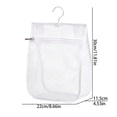 thumbnail image 3 of Hanging Mesh Storage Bag with Metal Hook and Zipper, Breathable Mesh Clothes Pin Peg Bag, Multi‑Purpose Hanging Organization for Laundry Balcony Home Apartment Camping and Travel, 3 of 5