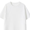 thumbnail image 3 of Ceisia Men's Casual Cotton Linen T-shirt Short Sleeve Round Neck Solid Color Summer Daily Wear Tee Tops White XL Gifts, 3 of 7