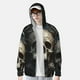thumbnail image 2 of Balery Gold Pattern Skull Sudadera ligera de manga larga con capucha y protección solar UPF 50+ para hombre y mujer, ideal para pesca y running-Small, 2 of 7