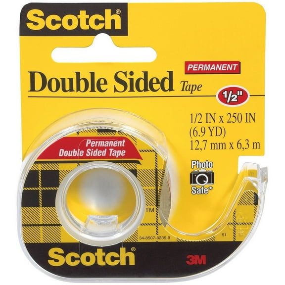 3M 136 1/2" x 250" Scotch Double Stick Tape