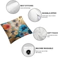 thumbnail image 6 of Ullo0ord Exotic Flowers Pillow Covers Set of 2 Flowers Plant Throw Pillow Covers with Invisible Zipper Solid Square Cushion Case for Farmhouse Sofa Bed Car Couch  24x24in, 6 of 7