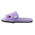 thumbnail image 4 of FASHOFT Halloween Bat Animal Slippers for Boys Girls Soft Plush Cozy Open Toe Indoor Outdoor Fuzzy Slippers Halloween Gifts For Kids Purple One Size, 4 of 8