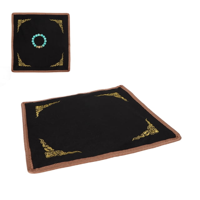 Paño para exhibición de joyas, paño para joyería, paño para exhibición bordado en cuatro esquinas, paños para joyería de doble cara, verdadera excelencia Jadeshay A