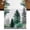 White, variant on Green Pine Tree Burlap Cotton Table Runner 13x36 Inches Short, Retro Country Forest Natural Landscape Farmhouse Table Runners, Outdoor Dining Table Decor for Baby Shower/Party/Wedding