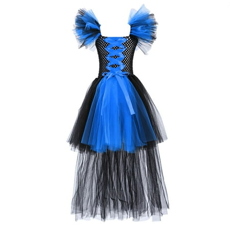 

EnJoCho Toddler Girls Long Maxi Dresses Kids Baby Girls Magnificent Witch Halloween Rainbow Black Gown Fancy Dress Up Party Tutu Dress Tulle Dress Birthday Party Prom Gala Dresses Holiday Clothes