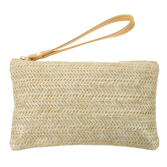 GASTROPOD Straw Zipper Clutch Bag Bohemian Wristlet Women Summer Beach Purse and Handbag