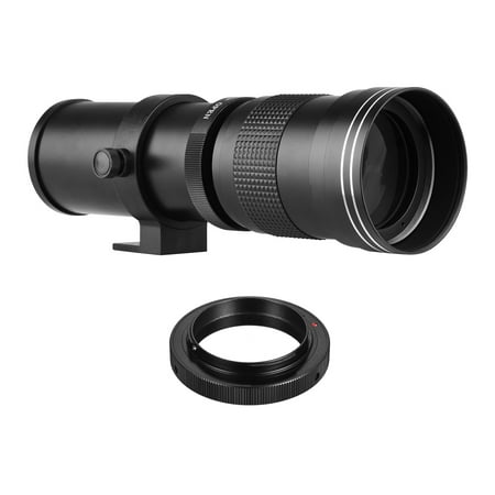 Andoer MF Super Telephoto Zoom Lens F8.3-16 420-800mm T2 Mount with AI-mount Adapter Ring Universal 14 Thread Replacement for Nikon AI-mount D50 D90 D5100 D7000 D3 D5100 D3100 D3000 D60 Cam