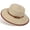 A_ Beige, variant on Womens Flat Crown Woven Fedora Hat with Adjustable Buckle Leather Trim for Summer Coastal Trip Garden Photo Session Patio Brunch Packable Anti-UV Vacation Headwear Black