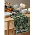 thumbnail image 3 of Hokiten Table Runners 120 Inches Long Dress Scarves, Summer Palm Tree Farmhouse Coffee/Dining/Kitchen Table Runner for Living Room, Welcome Tropical Botanical 13x120 Inch, 3 of 7
