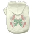 thumbnail image 1 of Chandail à Capuchon Crème à Strass Croisés en Canne à Sucre TG (16), 1 of 3