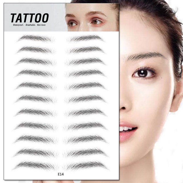 Fiudx Adhesivo Paras, Maquillaje Adhesivo de Transformación Instantánea, Moldeado Resistente Al Agua, Efectivo Duradero a 15 Días, Cejas de Aspecto Natural, Uso Diario para Mujeres Ocupadas, Fácil de