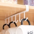 thumbnail image 2 of Bxaolu Under Cabinet Mug Hanger, Metal Mug Hooks Coffee Cup Holder with 6 Hooks Simple Coffee Mug Organizer for Cabinet Shelf Modern Mug Storage Display Rack for Kitchen Coffee Bar, 2 of 10