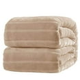 thumbnail image 3 of Bertte Throw Blanket Super Soft Cozy Warm Blanket 330 GSM Lightweight Luxury Fleece Blanket for Bed Couch- 50"x 60", Light Beige, 3 of 7