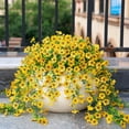 thumbnail image 5 of 2 Pcs Faux Plants Fall Decoration,29 In Silk Daisy Realistic UV Resistant,Yellow Plants Hanging for Fall Autumn,Outdoor,Indoor,Garden,Yard Decor, 5 of 6