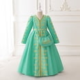 thumbnail image 2 of EnJoCho Girls Musli𝗆 Dress Islami𝖼 Abaya Girls Ramadan Musli𝗆 Dress Toddler Girls Long Sleeve Lace Embroidered Islami𝖼 Eid Abaya Prayer Dress Kids Kaftan Arabic, 2 of 6