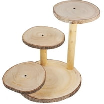 OULII 1Set Wooden Cupcake Stand Multi-tiered Display for Special Occasions Rustic
