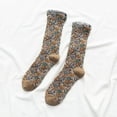 thumbnail image 4 of BH-JJSMGS Women's Vintage Floral Socks, Cute Embroidered Frilly Floral Crew Socks, Cozy Flower Jacquard Casual, 4 of 5