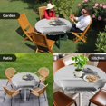 thumbnail image 4 of Funny Bears Round Tablecloth for 55-60 Inch Tables,Fitted Table Cover with Elastic Edge,Cute Art Vintage Lovely Animals on Bathtub Waterproof Outdoor Table Cloth Protector for Patio Garden Dinner, 4 of 9