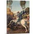 thumbnail image 1 of ARTCANVAS Saint George and the Dragon 1506 Canvas Art Print by Raphael - Size: 12" x 8" (0.75" Deep), 1 of 9