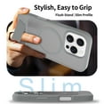 thumbnail image 4 of Designed for iPhone 16e Magnetic Phone Case,Compatible with Mag-safe,Built-in Invisible Kickstand,Matte Back Shockproof Protective Skin Feel Translucent Thin Fit Phone Case,Darkgray, 4 of 6