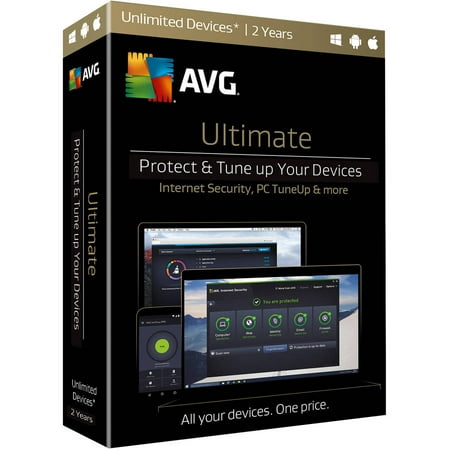 AVG Ultimate Bundle, 2 Years (Best Android Antivirus Antimalware)