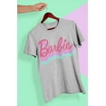 thumbnail image 5 of Barbie Abstract Logo Mens and Womens Short Sleeve T-Shirt (Athletic Heather, S-XXL), 5 of 6