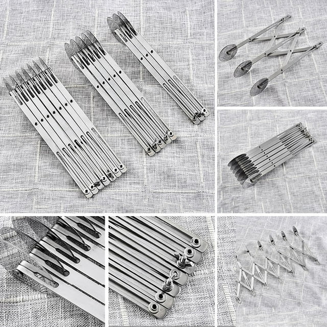 Yeacher Coupe-Pâtisserie Multifonction en Acier Inoxydable 3/5/7 Roues Multi-Roues pour Pâtisserie et Gâteaux