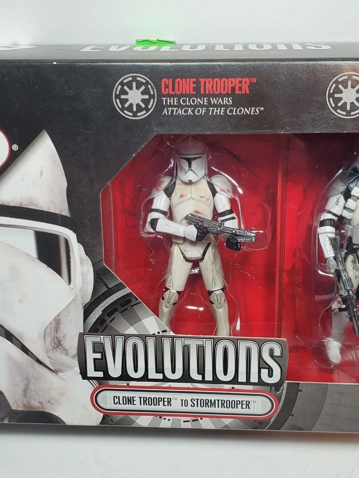 Star Wars Evolutions Clone Trooper to Stormtrooper Action Figure 3Pk 2007 DSCL