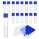 thumbnail image 1 of Uxcell 100 Pcs Viales de Plástico, Tubos de Prueba de Muestra Pequeños de 2ml, Tubos de Centrifugado, Contenedor Congelado con Tapa de Rosca para Almacenamiento a Baja Temperatura en Laboratorio, Azul, 1 of 6