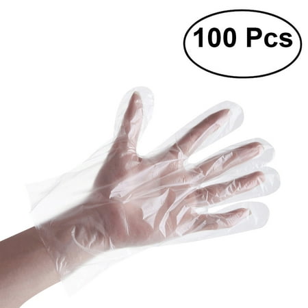 100pcs Plastic PE Gloves for Home Kitchen (Best Gloves For Methylene Chloride)