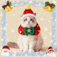thumbnail image 5 of Cat Christmas Outfit 2pcs Set, Cat Santa Hat with Wreath Scarf, New Year Decoration Costume Suit for Small Dogs, Rabbits, Green, 5 of 5