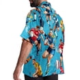 thumbnail image 3 of Football Men's Short Sleeve Casual Printed Button Down Beach Shirts, 3 of 6