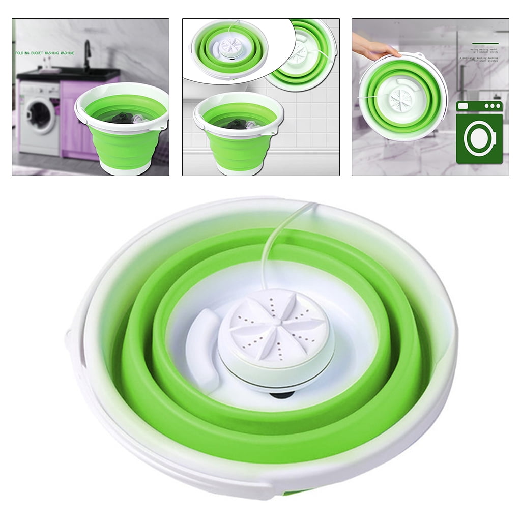 Mini Foldable Washer Portable Washer Foldable Washing Machine for Baby Clothes Underwear Sock for Travel Apartments