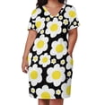 thumbnail image 2 of Vestido holgado Retro de margaritas y flores para mujer falda de verano vestido de fiesta elegante de lujo 60", 2 of 6