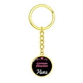 thumbnail image 4 of Dog Mom Keyring German Pinscher Mama Circle Keychain Stainless Steel or 18k Gold, 4 of 12