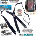 thumbnail image 4 of Holdup Black 42" Teen size Black Ski-Ups X-back Suspenders with Patented Gripper Clasps, 4 of 4