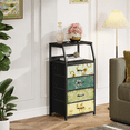 thumbnail image 2 of Satifur 4-Drawer Nightstand,Bedside Fabric Dresser Storage Chest of Drawers,Retro Flower, 2 of 6